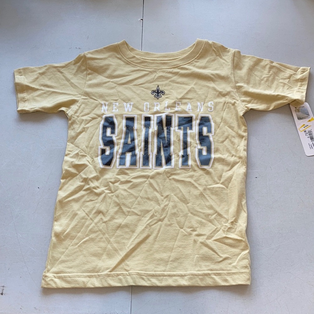 NWT NFL New Orleans Saints Boy’s Short Sleeve T-shirt Size XS 4/5